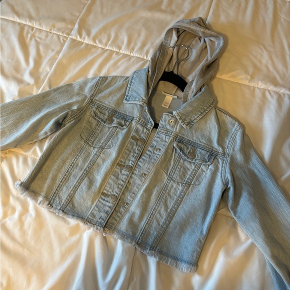 Cat & Jack, Girls Hooded Jean Jacket - Picture 2 of 5